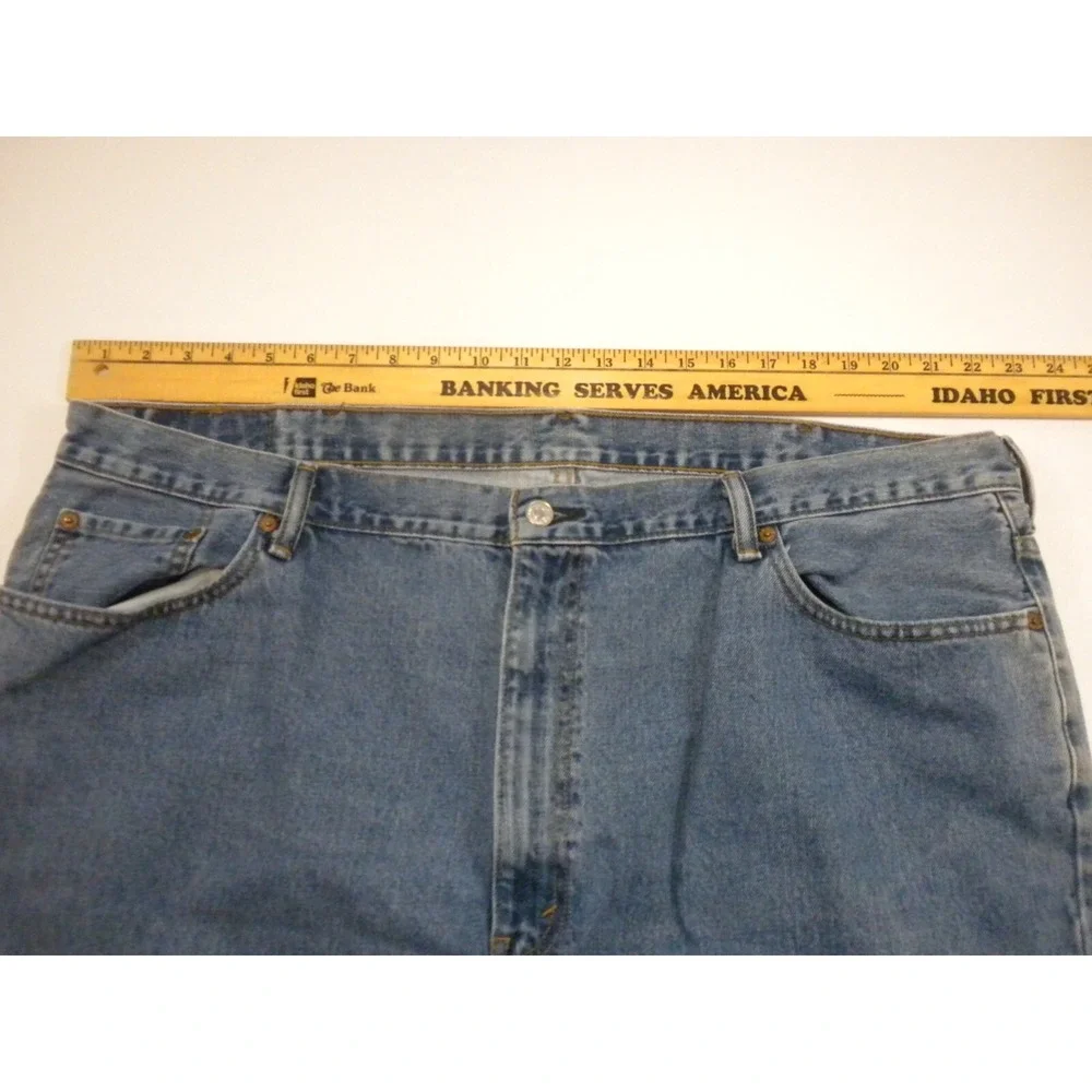 Levi's 550 Jeans Mens 46x32‎ Blue Denim Relaxed Fit Light Wash Straight